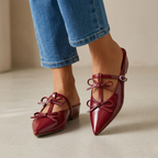 Scarlet Bow Mules