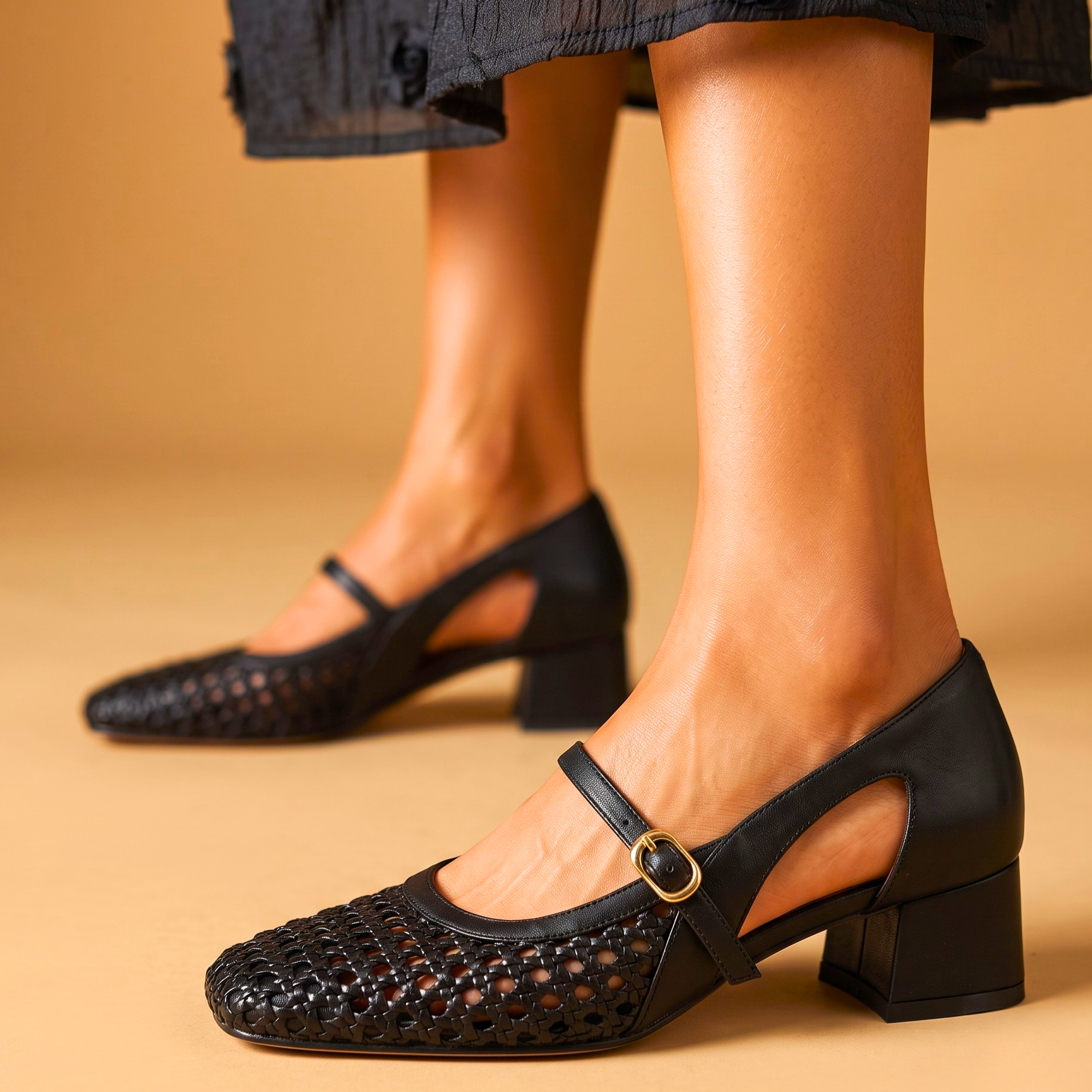 Sienna Woven Mary Janes