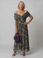 Ellis & Johnson™  | Off Shoulder Flow Midi Dress