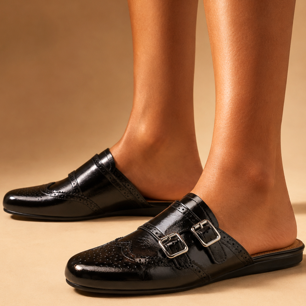 Roslyn Genuine Leather Mules