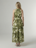 Sylin | Gathered Halter Midi Dress