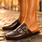 Roslyn Genuine Leather Mules
