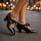 Camille Leather Lace Heels