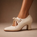 Camille Leather Lace Heels