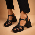 Avalia Lian Woven Leather Heels