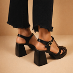 Avalia Lian Woven Leather Heels
