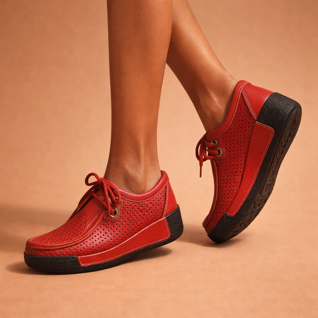 Solena Leather Cushioned Shoes