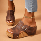 Sierra Boho Buckle Wedges
