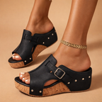 Sierra Boho Buckle Wedges