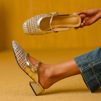 Isabelle Woven Mary Janes