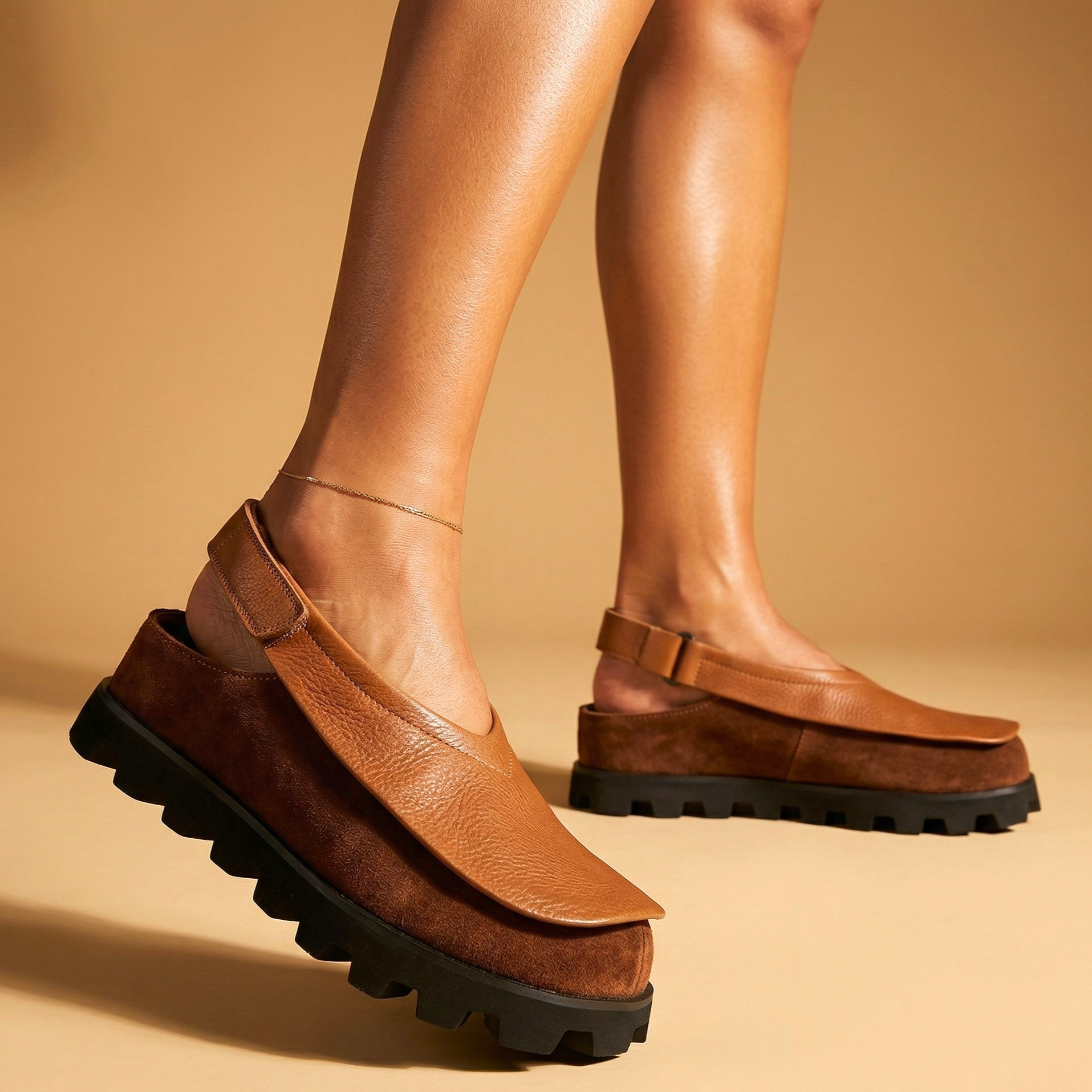 Gaia Leather Slingbacks