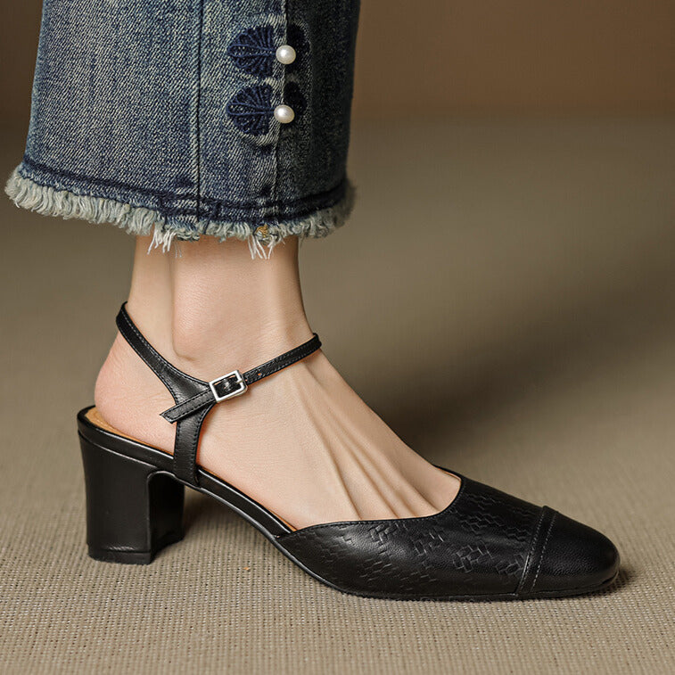 Viora Mae Genuine Leather Heels