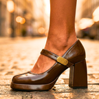 Carmelle Vintage Leather Heels