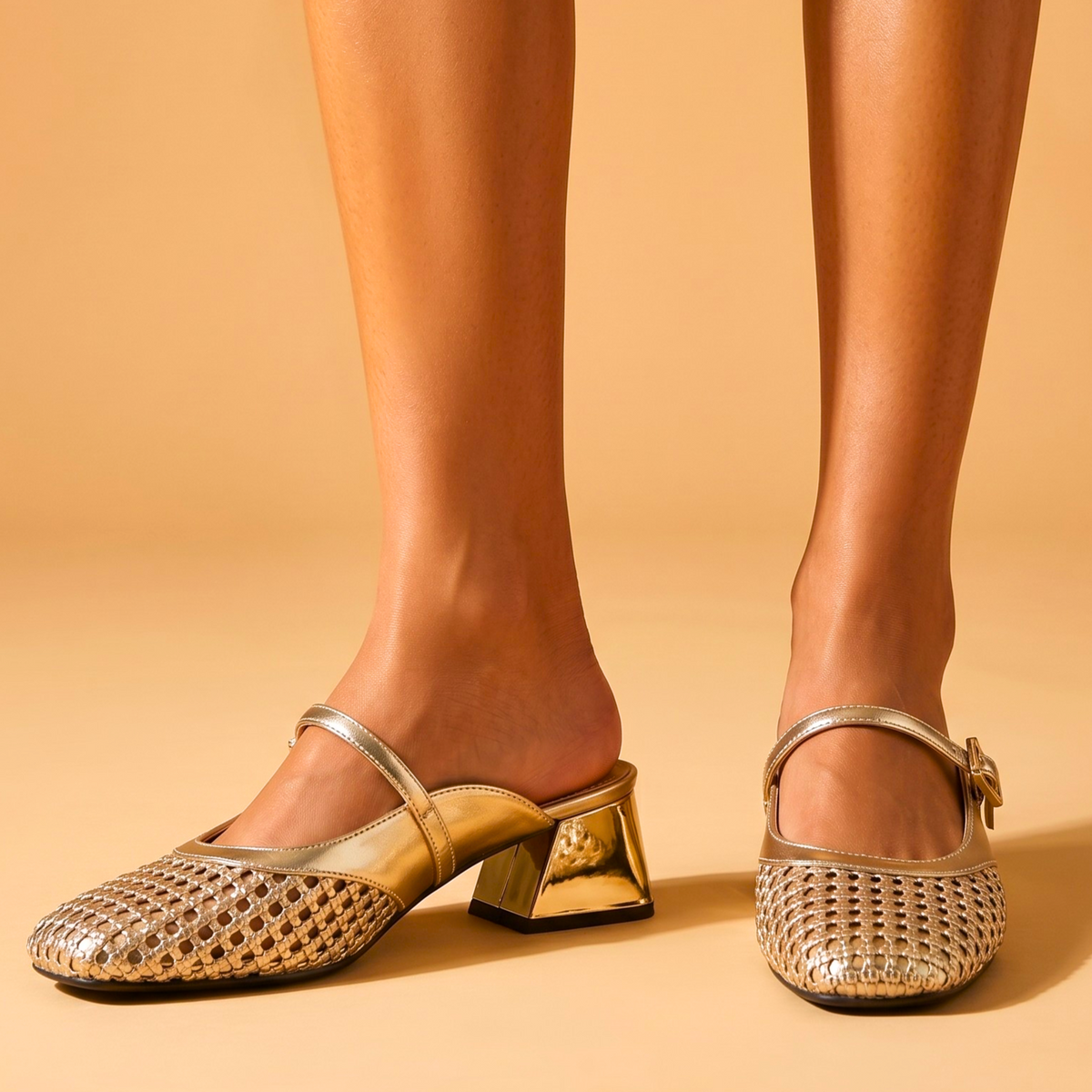 Isabelle Woven Mary Janes