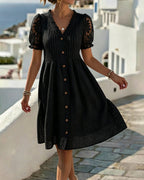 Kamberly | Balloon Sleeve Midi Dress