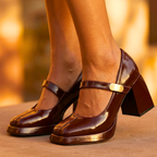 Carmelle Vintage Leather Heels