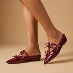 Scarlet Bow Mules