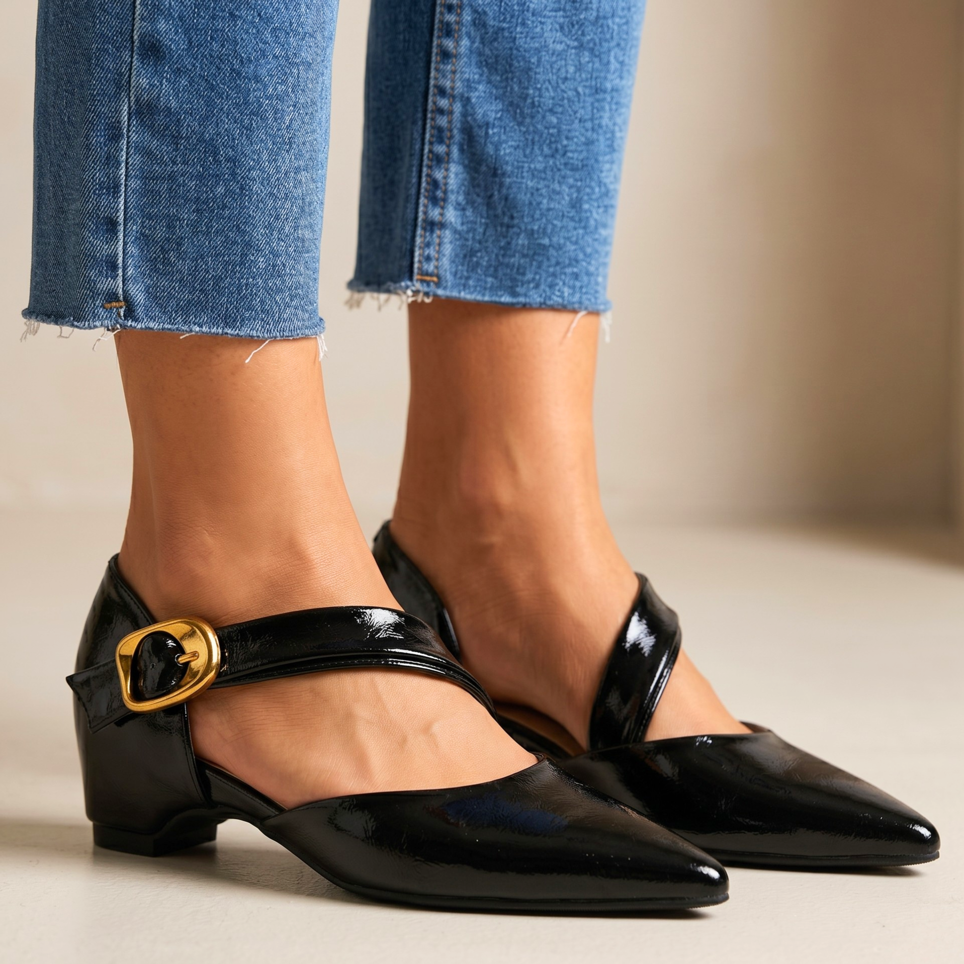 Vivienne Retro Leather Heels