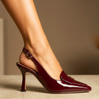 Aveline Slingback Leather Heels