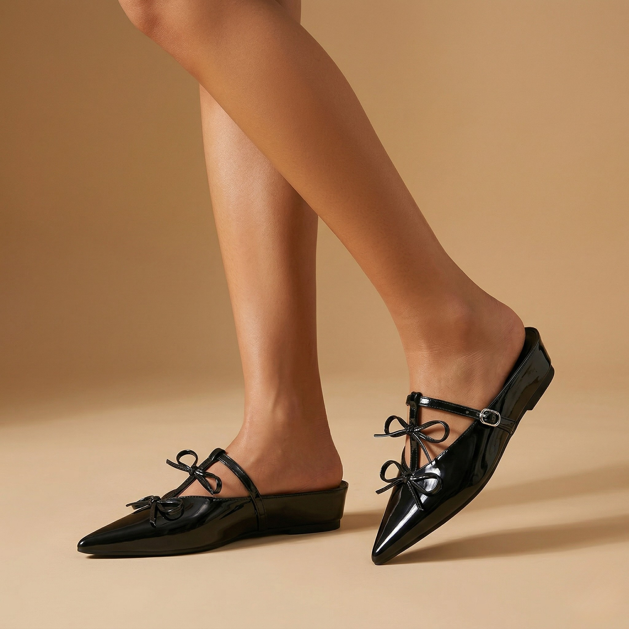 Scarlet Bow Mules