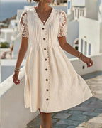 Kamberly | Balloon Sleeve Midi Dress