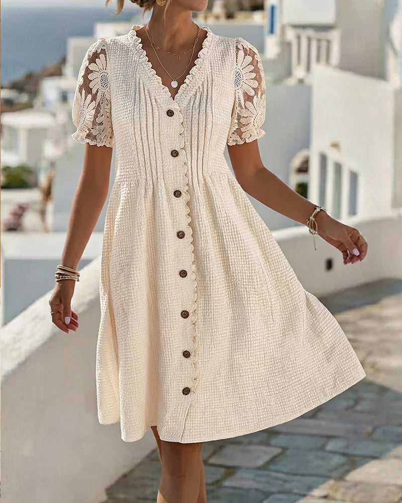 Kamberly | Balloon Sleeve Midi Dress