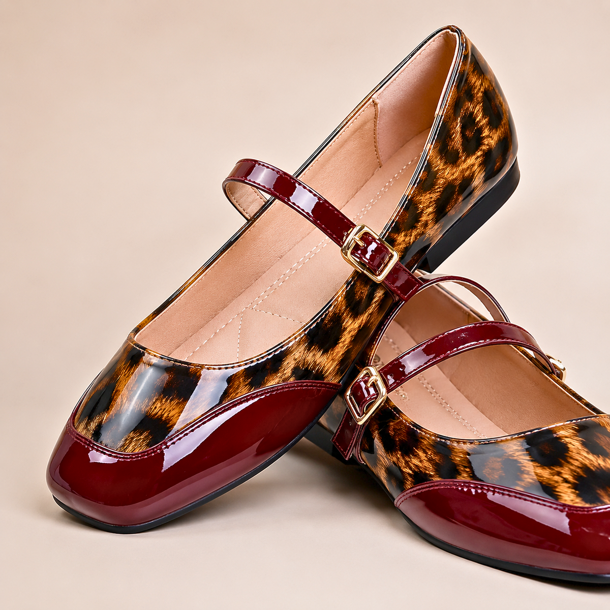 Maribel Leopard Mary Janes