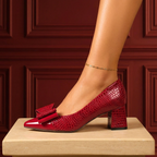 Valentina Fiore Leather Heels