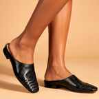Marie Grace Woven Leather Mules