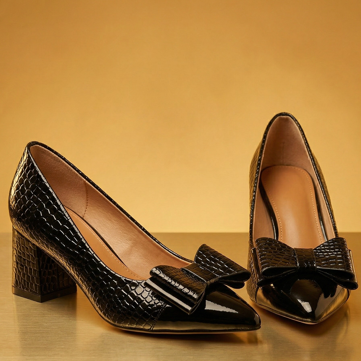 Valentina Fiore Leather Heels