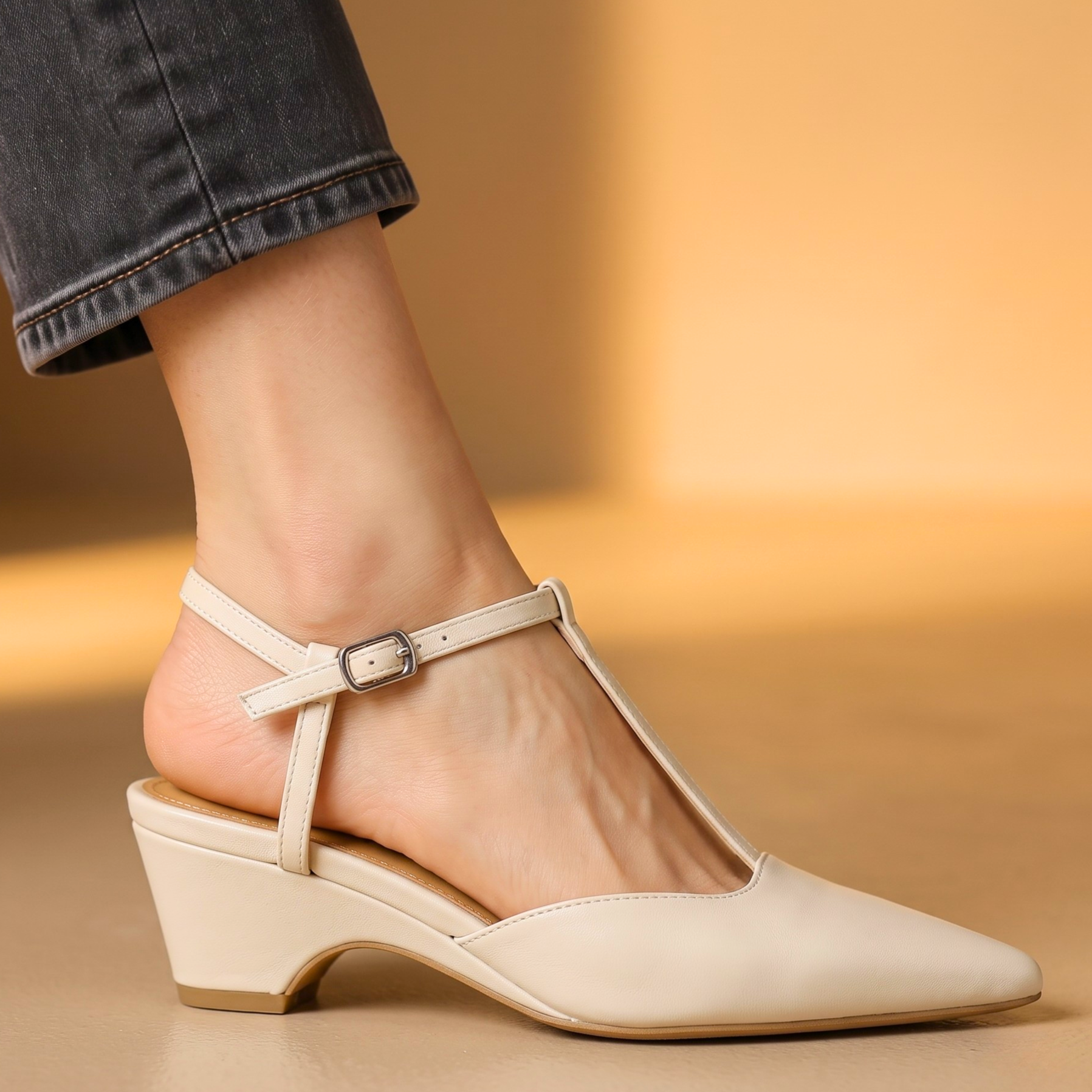 Adeline Genuine Leather Slingbacks