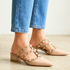 Elara Studded Mule Heels