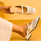 Isabelle Woven Mary Janes