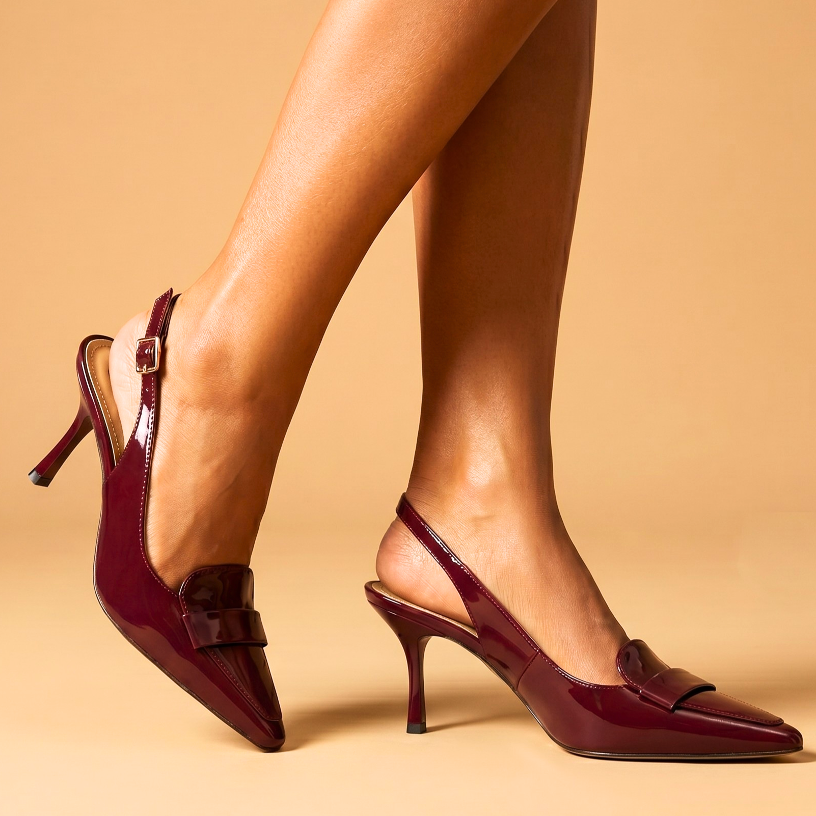 Aveline Slingback Leather Heels