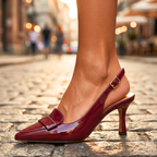 Aveline Slingback Leather Heels