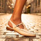 Alessia Verona Leather Slingbacks