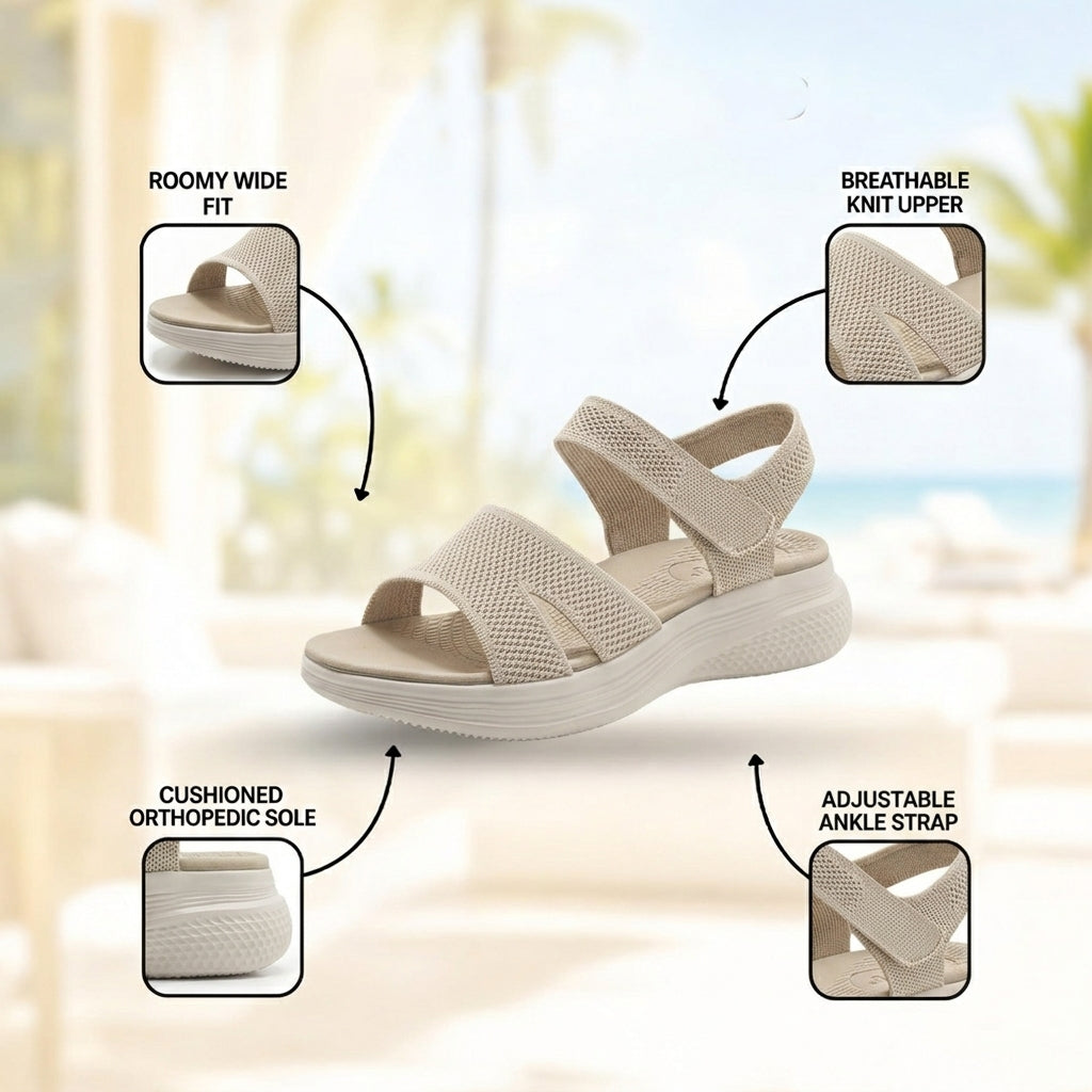 Ambyla - Wide & Flexible Walking Sandals