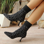 Aria High-Heel Knitted Boots