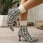 Aria High-Heel Knitted Boots
