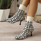 Aria High-Heel Knitted Boots