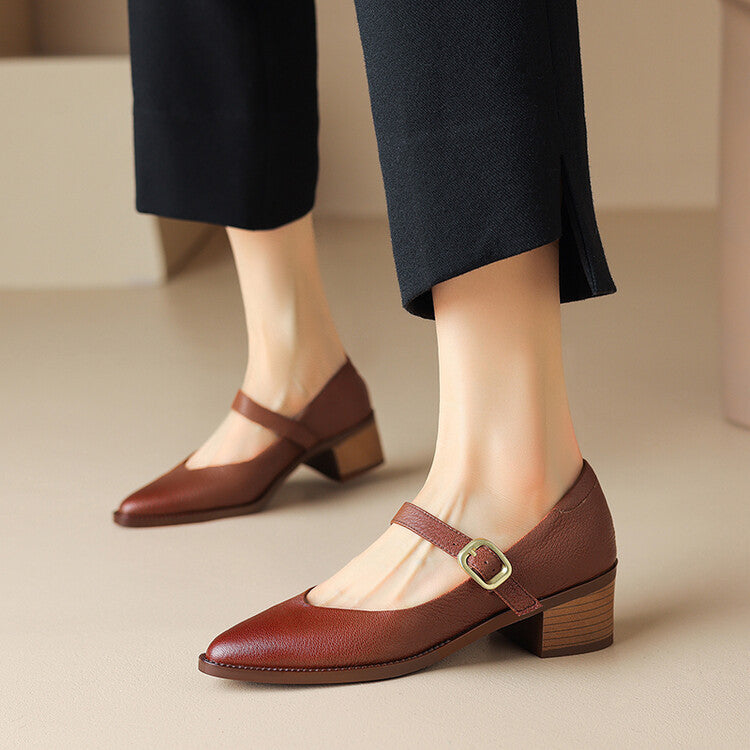 Bellani Leather Mary Janes