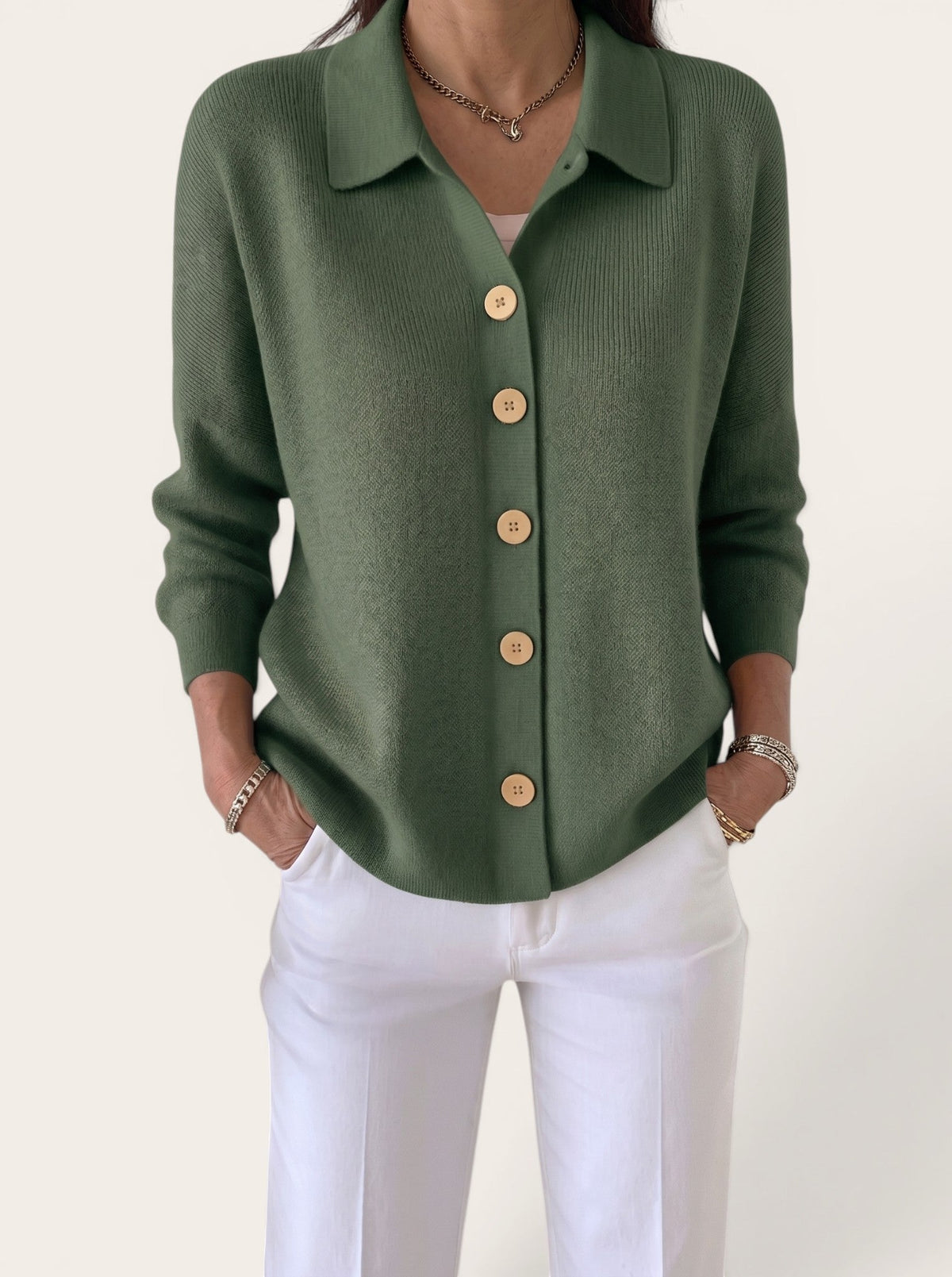 Elodie – Refined Button Knit Cardigan