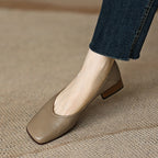 Evelyn Square-Toe Heels
