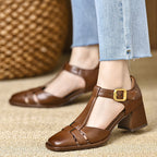 Marseille Leather Strap Heels