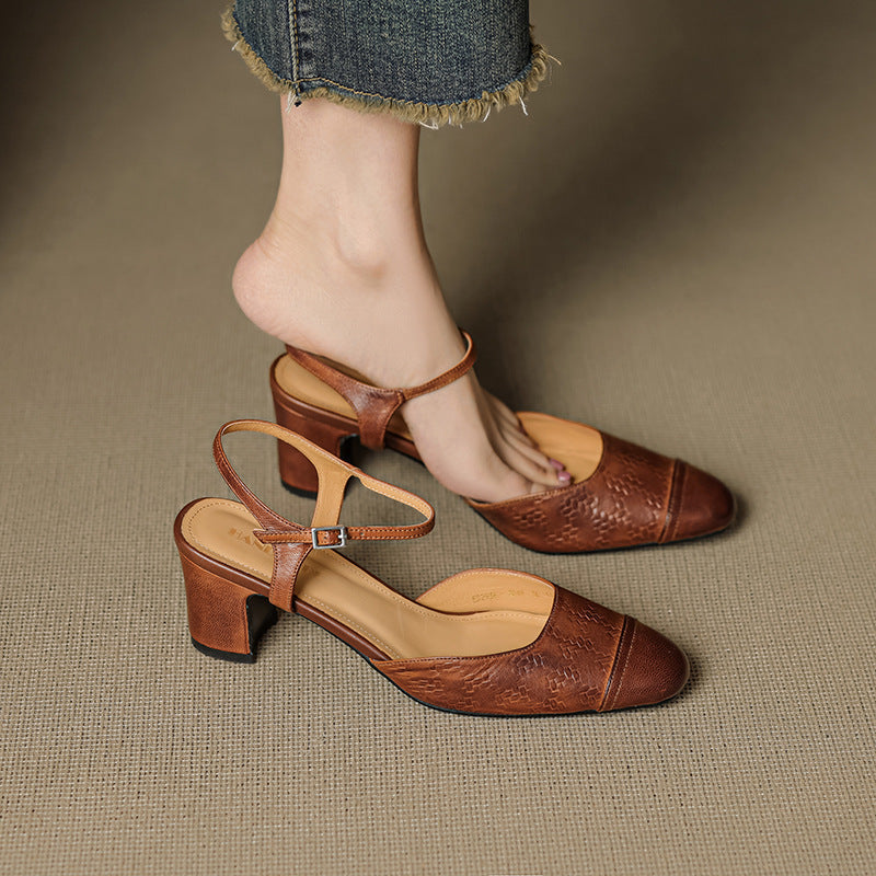 Viora Mae Genuine Leather Heels