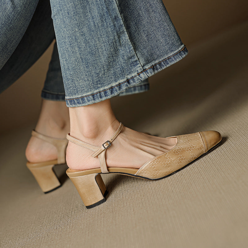Viora Mae Genuine Leather Heels