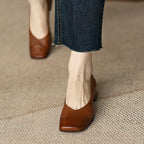 Evelyn Square-Toe Heels