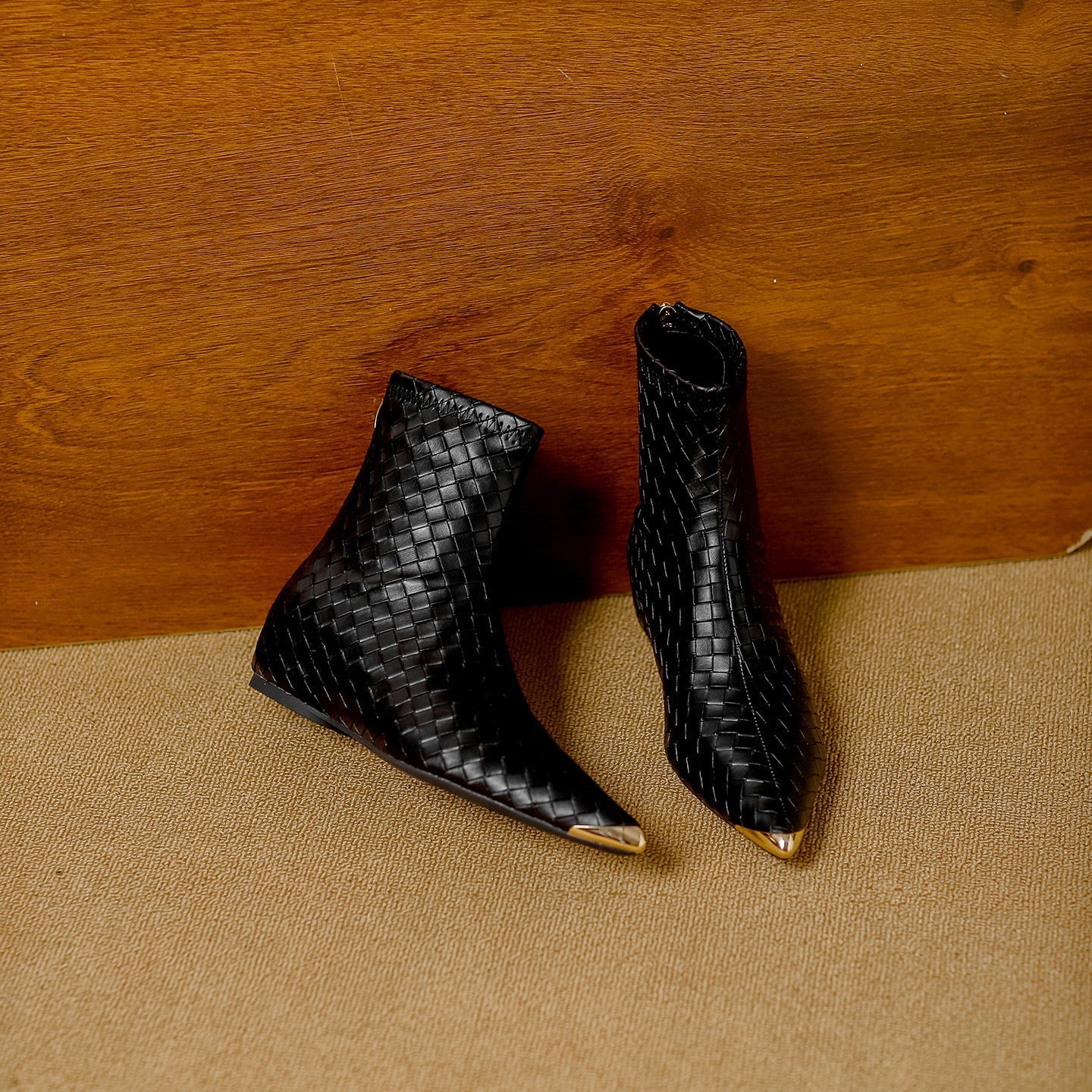 Lunara Woven Leather Boots