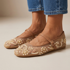 Rosalie Embroidered Mary Janes