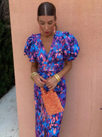 Ellis & Johnson™  | Vivid Pleated Midi Dress
